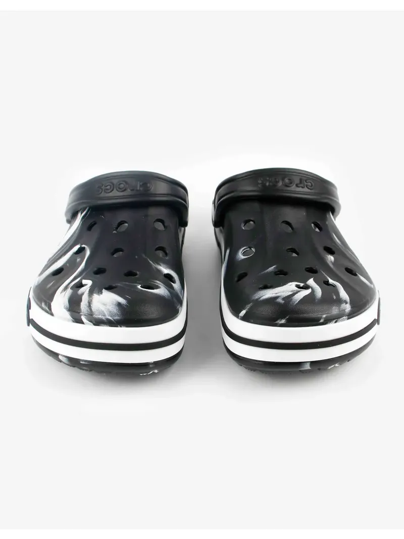 CROCS BAYABAND WHITE BLACK PRINTED WHITE