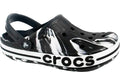 CROCS BAYABAND WHITE BLACK PRINTED WHITE