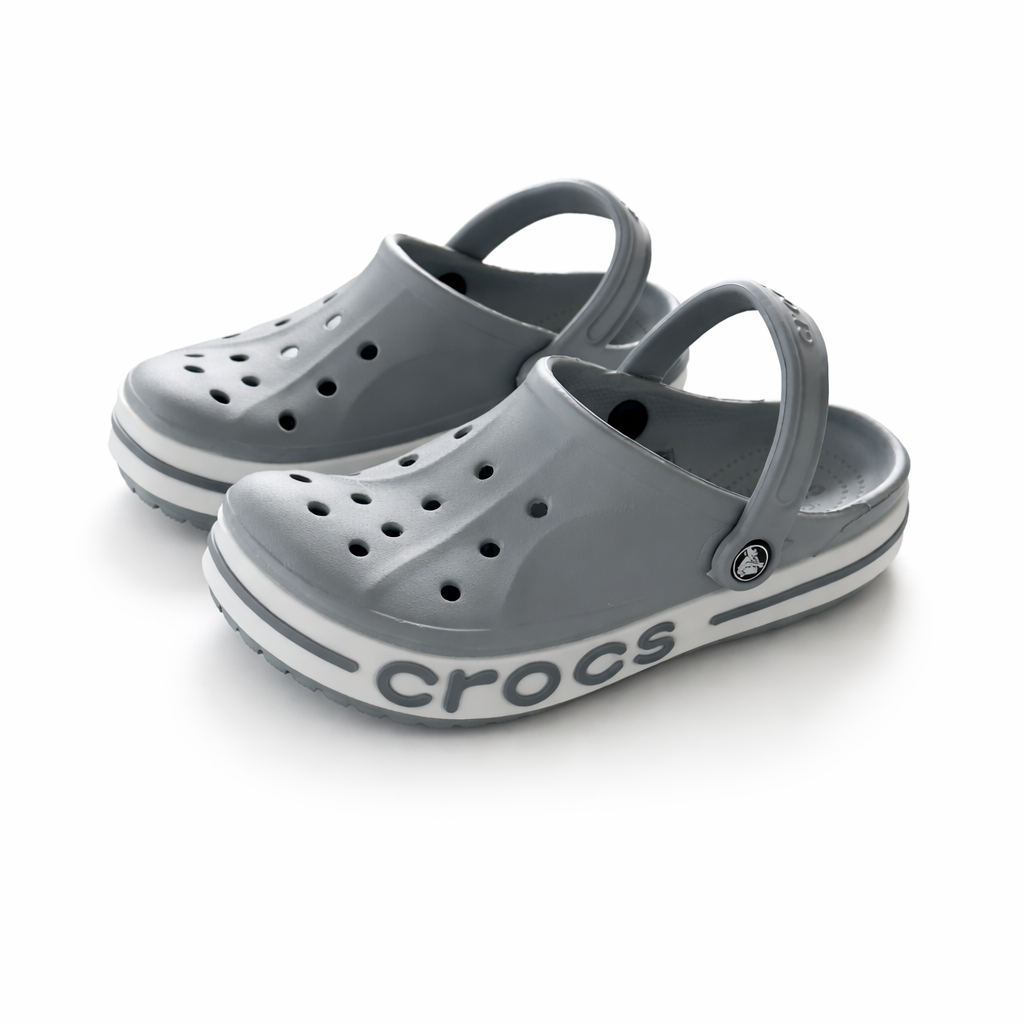 Crocs Grey Platform Clog – Lightweight Comfort Everyday Slip-On Shoes